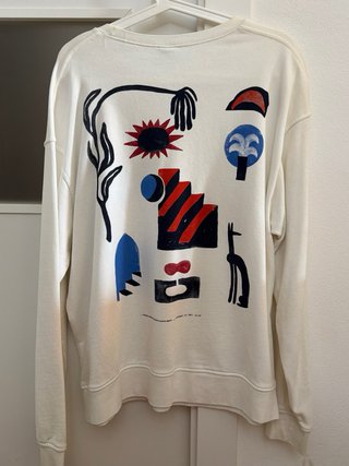 Sudadera Zara Blanca con Estampado