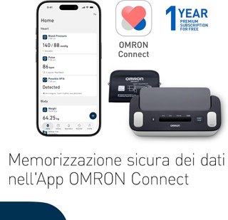 Omron Misuratore Pressione + ECG Bluetooth