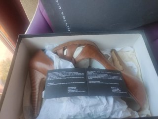 PEEP TOES ITALIANOS POLLINI PIEL MARRÓN