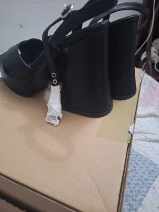 LAMODA Zapatillas Tacón Plataforma Mujer Negras