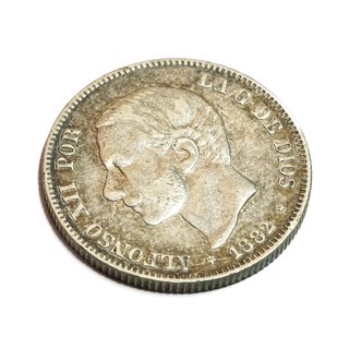 Moneda 2 pesetas 1882 Alfonso XII