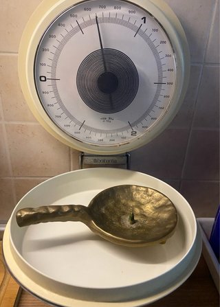 Portacandela bugia vintage ottone massiccio