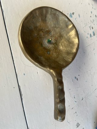 Portacandela bugia vintage ottone massiccio