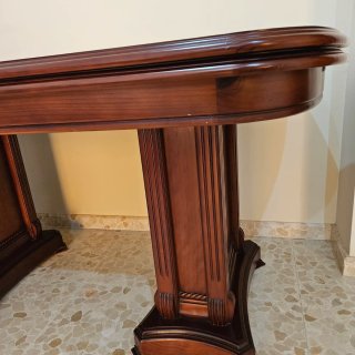 Mesa comedor extensible madera maciza clásica