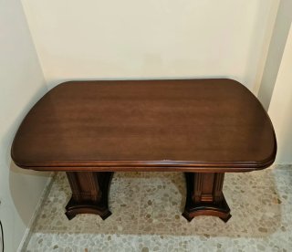 Mesa comedor extensible madera maciza clásica
