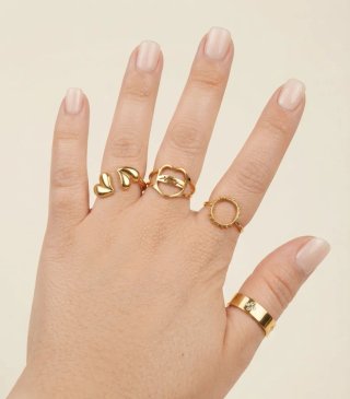 Lote anillos de acero inoxidable