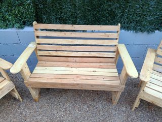 Conjunto Muebles Jardín Madera hechos de palets
