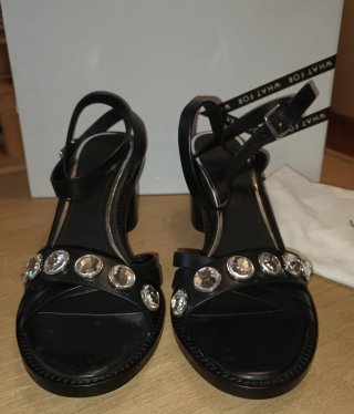 Sandalias What For Joya Talla 40 Negro