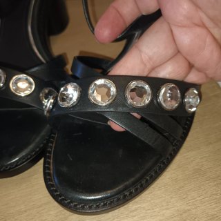 Sandalias What For Joya Talla 40 Negro