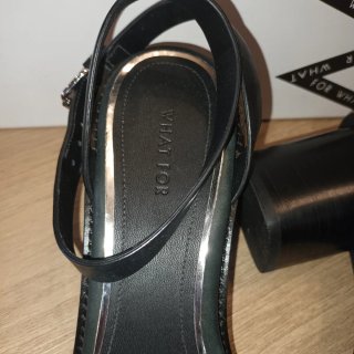 Sandalias What For Joya Talla 40 Negro