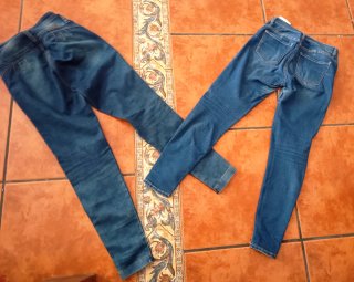 Lote de 2 Jeans Azules Rotos Colombianos y Push-up
