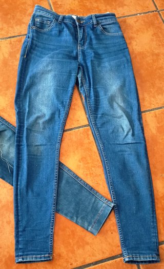 Lote de 2 Jeans Azules Rotos Colombianos y Push-up