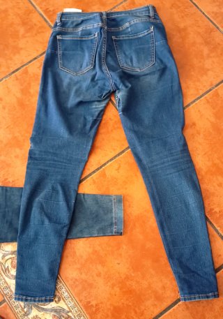Lote de 2 Jeans Azules Rotos Colombianos y Push-up