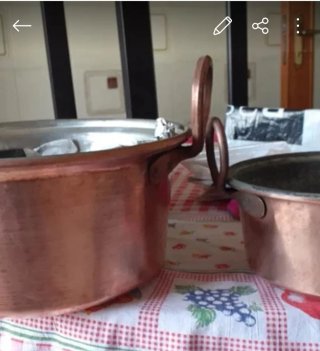 Tegame in rame vintage