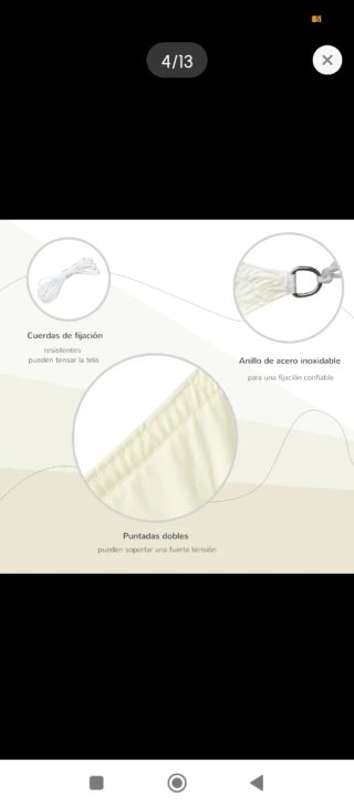 Lona Vela Jardín Beige