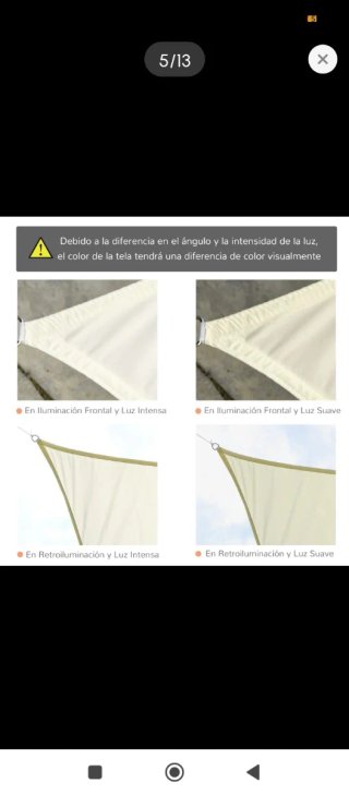 Lona Vela Jardín Beige