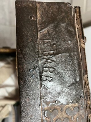 Baúl antiguo madera maciza herrajes originales