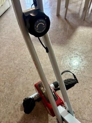 Bici estática plegable con respaldo y pantalla LCD