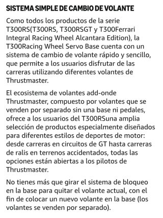 Thrustmaster T300 RS Servo Base + regalo volante