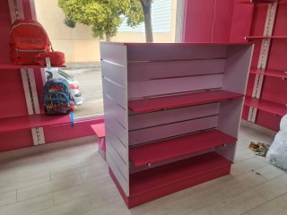 Lote 3 Muebles Tienda Estanterías dos caras