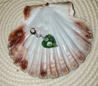 Colgante Corazón Murano Verde Multicolor