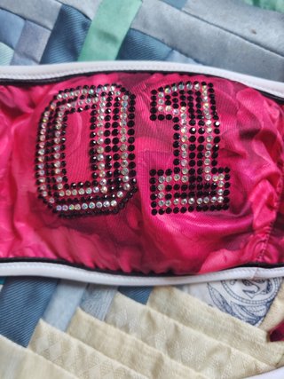 bikini Verdissima tg 3° a fascia rosso strass