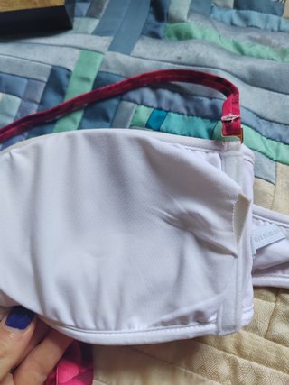 bikini Verdissima tg 3° a fascia rosso strass