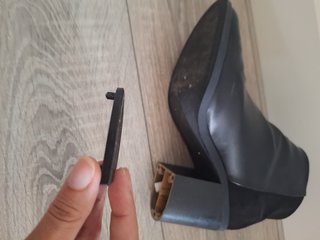 Botines Stradivarius Negros Tacón Bloque Talla 40