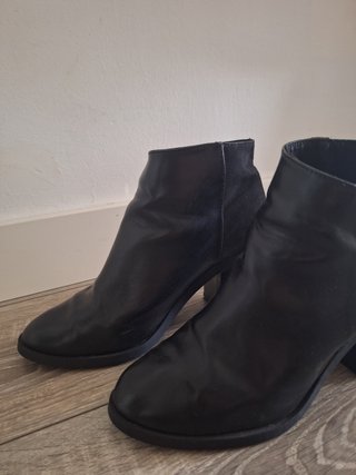 Botines Stradivarius Negros Tacón Bloque Talla 40