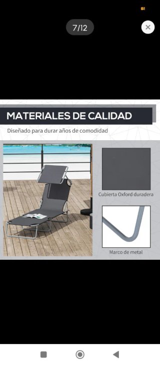 Tumbona de jardín gris