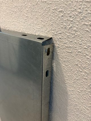 3 Baldas para estantería metálica gris galvanizada