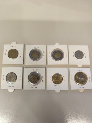 Lote 8 Monedas Italia Liras 1992-1999