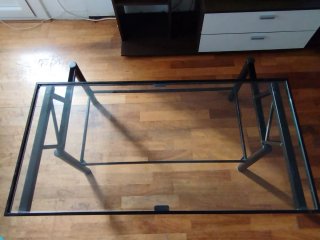 Mesa de centro elevable cristal y metal