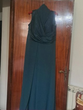 Vestito da cerimonia verde scintillante