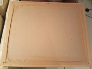 Cuadro paisaje relieve dorado