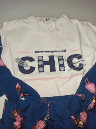 Completo salopette gonna e maglietta chic