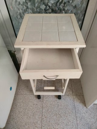 Auxiliar cocina blanco con ruedas
