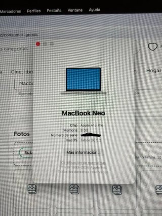 Macbook Neo 256GB Plata