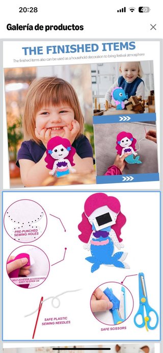 Kit de costura infantil con animales marinos