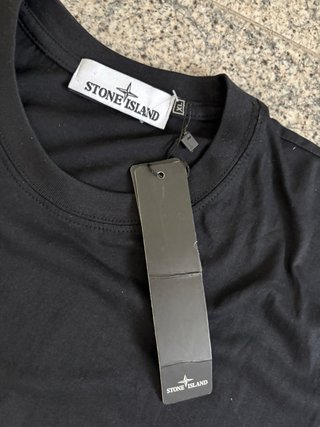 T-Shirt Stone Island Nera XL Nuova con Cartellino
