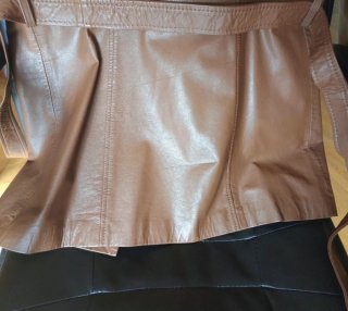 Chaqueta de cuero F & Co marrón