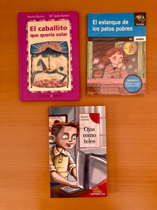 2,5€/libro. 3 libros a partir de 8 años