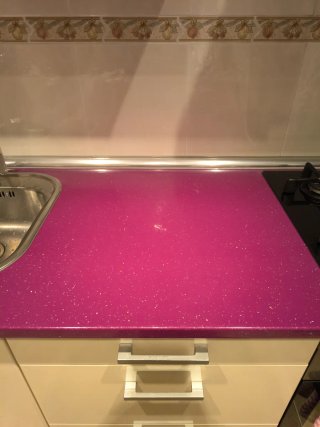 Encimera de cocina 247cm y copete