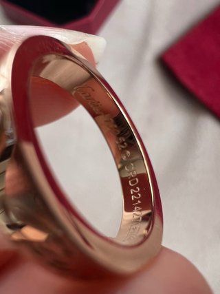 Anillo inspo Cartier Oro Rosa Acero Inoxidable T.6