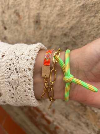 Pulsera Miyuki y Acero inoxidable