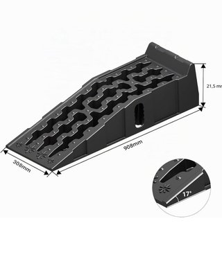 Set 4 rampas de carga para coches, marca Wiltec.