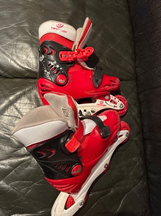 Patines en línea rojos 3 ruedas  niño talla 29-32