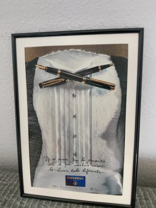 Annunci con cornice di marchi di penne e stilografiche