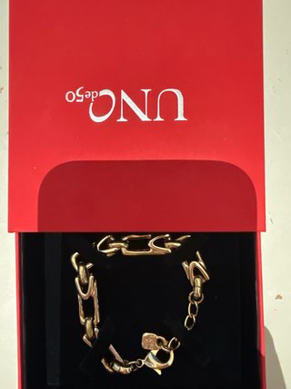 Pulsera Uno de 50 Bañada en Oro 18k