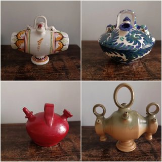 Lote de 4 botijos de cerámica